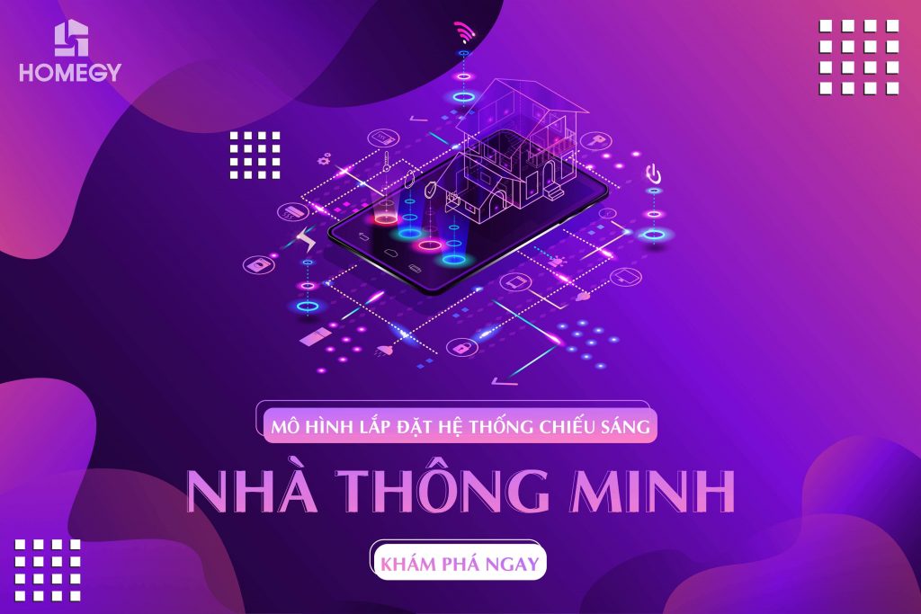 Mô hình lắp đặt hệ thống chiếu sáng nhà thông minh